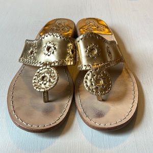 Jack Rogers ‘Jacks Flat Sandal’ in Gold size 8
